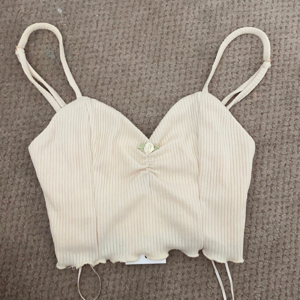 Zya cream crop top new with tags